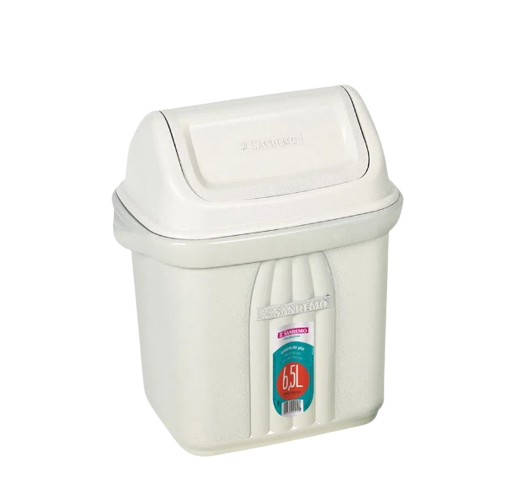 lixeira de plastico para pia 6 5 litros