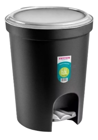 lixeira redonda com pedal 6 6 litros