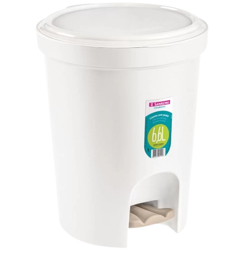 lixeira redonda com pedal 13 5 litros