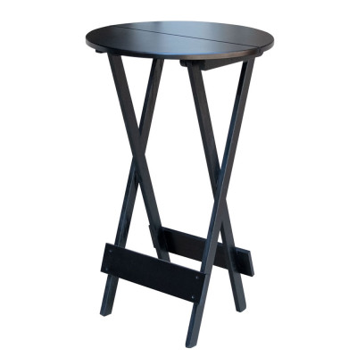mesa de madeira bistrô dobrável preta